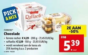 Lidl Chocolade aanbieding