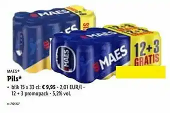 Lidl Pils blik aanbieding
