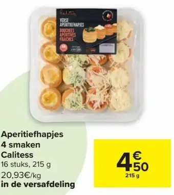 Carrefour Market Aperitiefhapjes 4 Smaken 215g aanbieding
