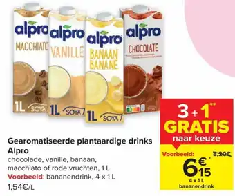 Carrefour Market Alpro Gearomatiseerde Plantaardige Drinks 4 x 1L aanbieding