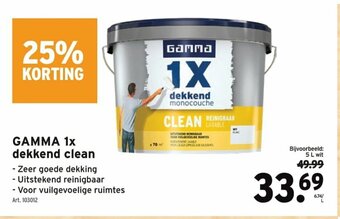 GAMMA Gamma 1x dekkend clean aanbieding