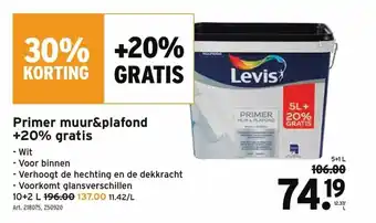 GAMMA Primer muur&plafond +20% gratis aanbieding