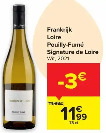 Loire Pouilly-Fume Signature de Loire Wit 2021 75cl