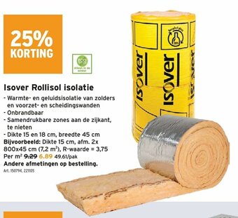 GAMMA Isover Rollisol isolatie aanbieding