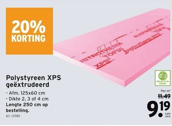 GAMMA Polystyreen XPS geëxtrudeerd aanbieding