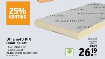 GAMMA Utherm4U PIR isolatieplaat aanbieding