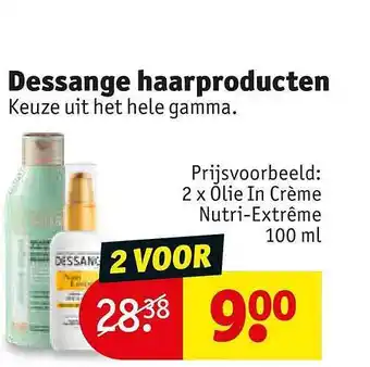 Kruidvat Dessange Haarproducten 100ml aanbieding