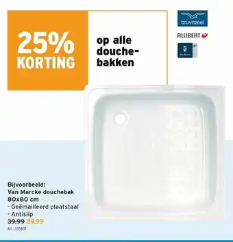 GAMMA Bij. Van Marcke douchebak 80x80cm aanbieding