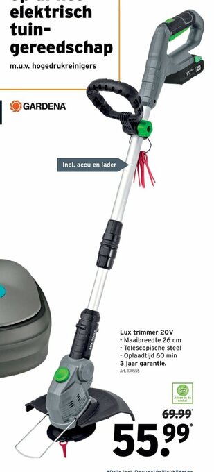 GAMMA Lux trimmer 20V aanbieding