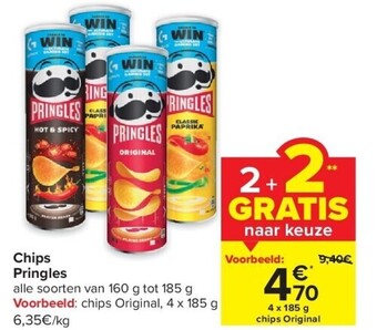 Carrefour Chips pringles aanbieding