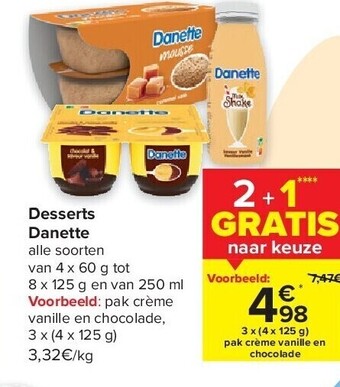 Carrefour Desserts danette aanbieding