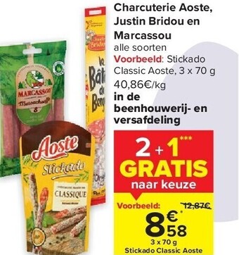 Charcuterie aoste, justin bridou en marcassou