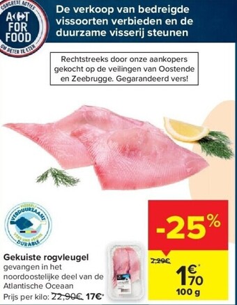 Carrefour Gekuiste rogvleugel aanbieding