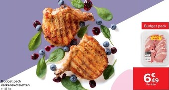 Carrefour Budget pack varkenskoteletten aanbieding