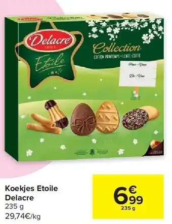 Carrefour Koekjes etoile delacre 235 g aanbieding