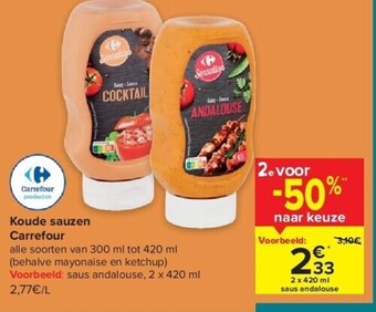 Carrefour Koude sauzen aanbieding