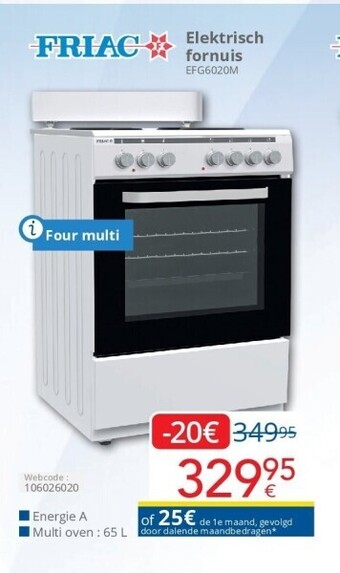 Eldi Elektrisch fornuis aanbieding