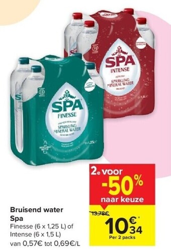 Carrefour Bruisend water spa aanbieding