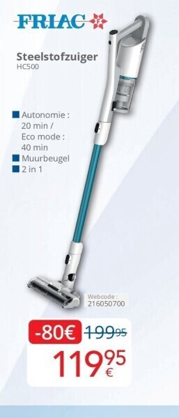 Eldi Steelstofzuiger aanbieding