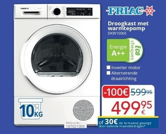 Eldi Droogkast met warmtepomp aanbieding