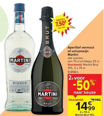 Carrefour Aperitief vermout of schuimwijn martini aanbieding