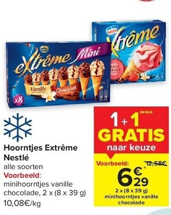 Carrefour Hoorntjes extrême nestlé aanbieding