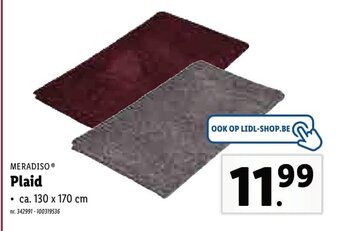 Lidl Meradiso Plaid aanbieding