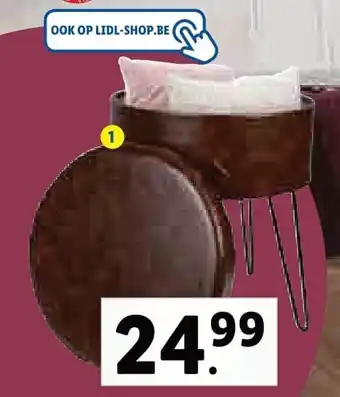 Lidl Livarno Living Kruk met opbergruimte aanbieding