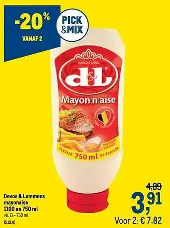Makro Devos + lemmens mayonaise ei aanbieding