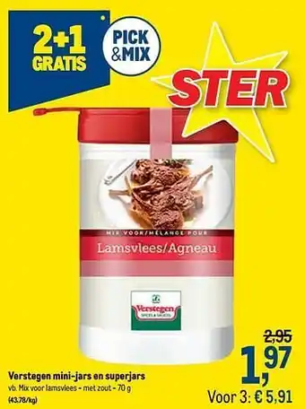 Makro Verstegen mini-jars en superjars mix voor lamsvlees - met zout aanbieding