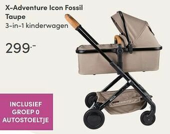 Baby & Tiener X-adventure icon fossil taupe 3-in-1 kinderwagen aanbieding