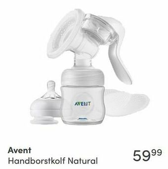 Baby & Tiener Avent handborstkolf natural aanbieding