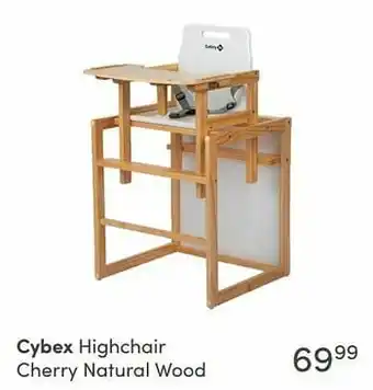 Cybex highchair cherry natural wood