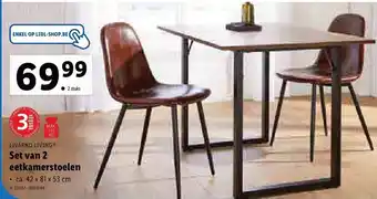 Livarno Living Set van 2 eetkamerstoelen