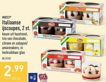 ALDI Italiaanse ijscoupes aanbieding