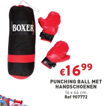Punching ball met handschoenen 16 x 44cm ref. 907772