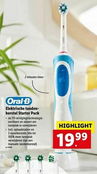 Lidl Oral-b elektrische tandenborstel starter pack aanbieding
