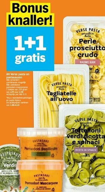 Albert Heijn Pastasaus pomodori-mascarpone aanbieding