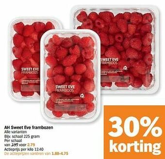 Albert Heijn Ah sweet eve frambozen aanbieding
