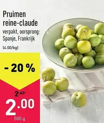 ALDI Pruimen reine-claude aanbieding