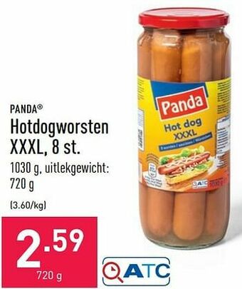 ALDI Hotdogworsten xxxl aanbieding
