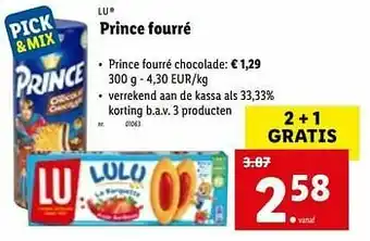 Lidl Prince fourré chocolade aanbieding