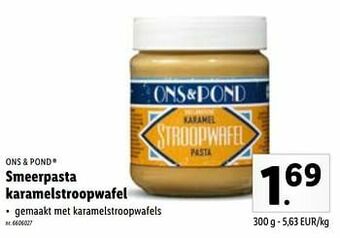 Lidl Smeerpasta karamelstroopwafel aanbieding