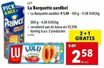 Lidl La barquette aardbei aanbieding