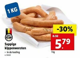 Lidl Sappige kippenworsten aanbieding