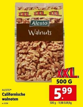 Lidl Californische walnoten aanbieding