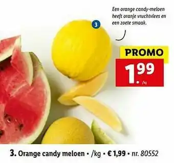 Lidl Orange candy meloen aanbieding