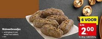 Lidl Walnootbroodjes aanbieding