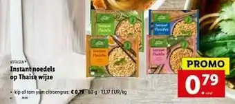Instant noedels op thaise wijze kip of tom yum citroengras