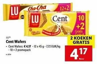 Lidl Cent wafers aanbieding